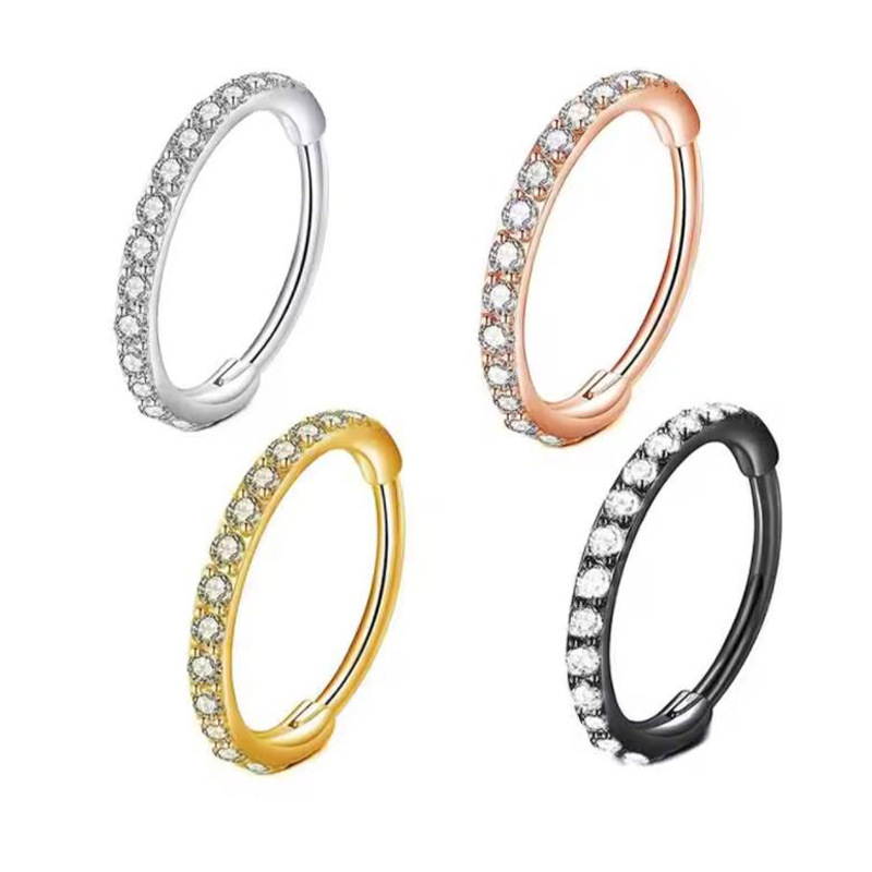 Body Jewelry Ear Piercing - Argola de Nariz 16G com Zircônia