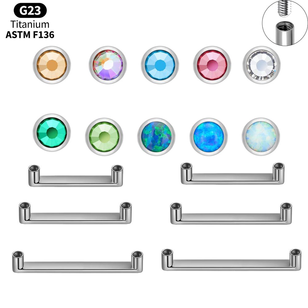 Body Jewelry Implants - Piercing de Titânio ASTM F136 com