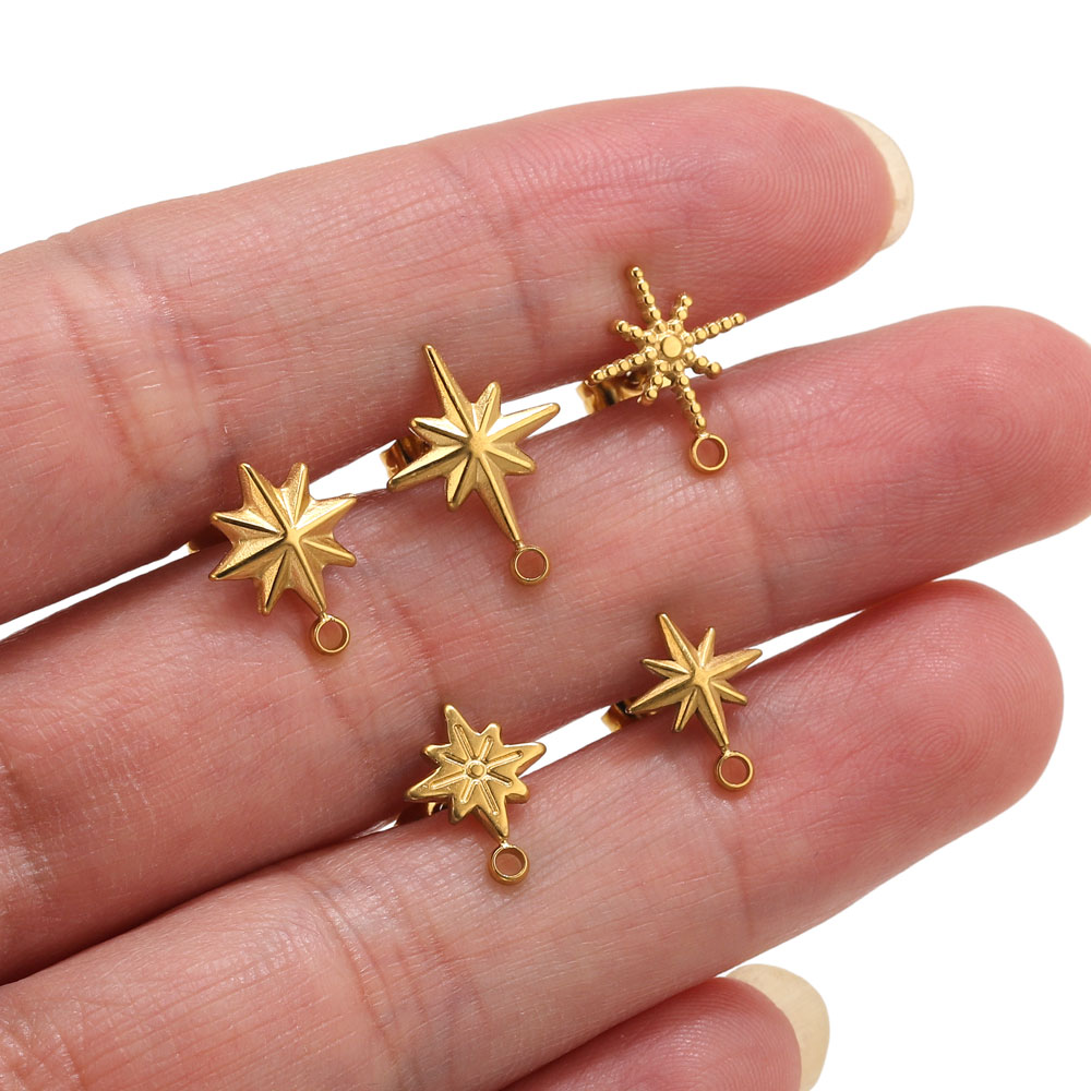 Body Jewelry Ear - 6 Peças de Brincos de Estrela