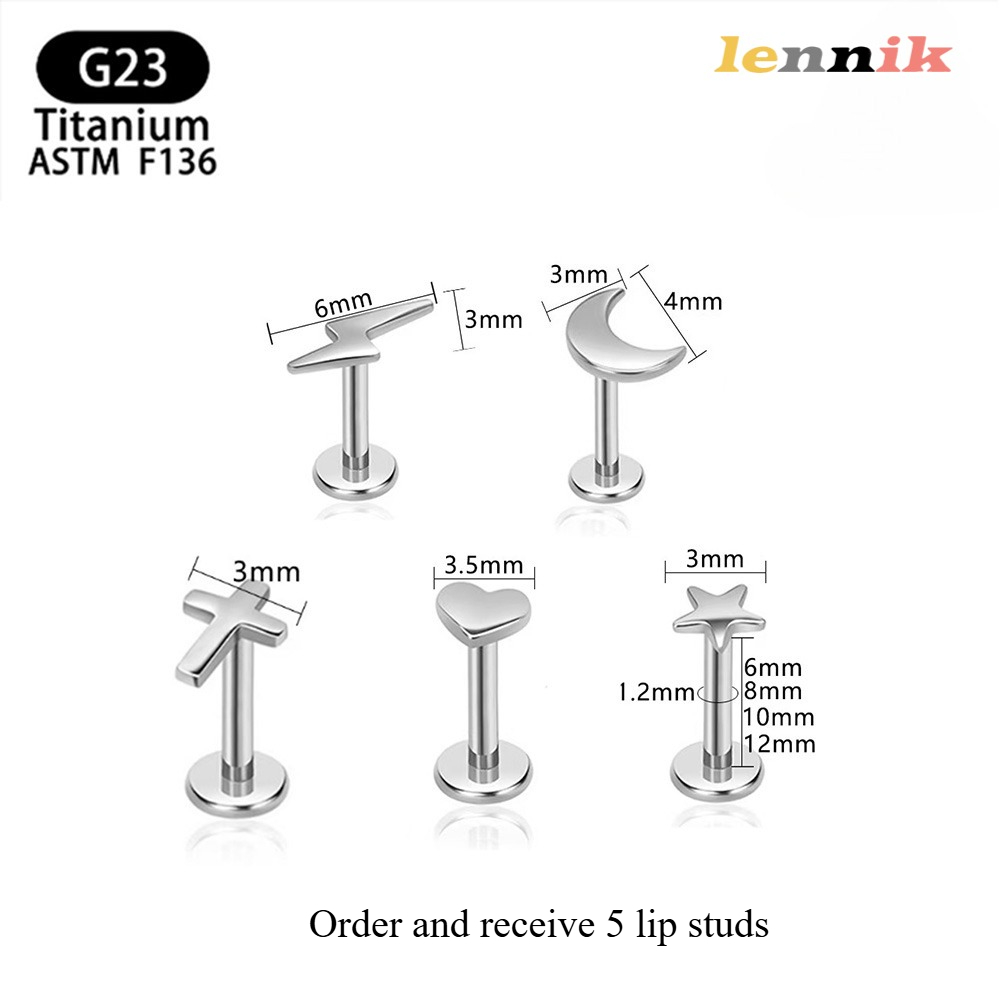 Body Jewelry Titanium - LENNIK F136 Liga de Titânio Cruz