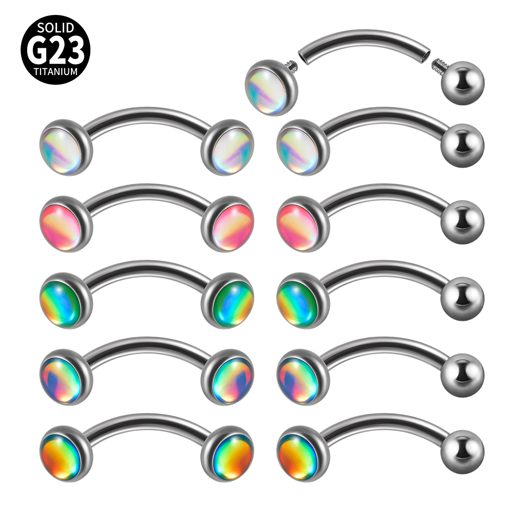 Body Jewelry Barbell - 1 peça g23 titânio 16g flash