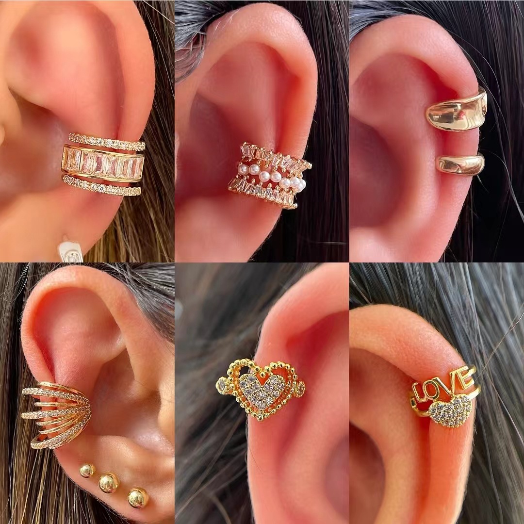 Body Jewelry Ear - Moda coreana zircão clipe de orelha