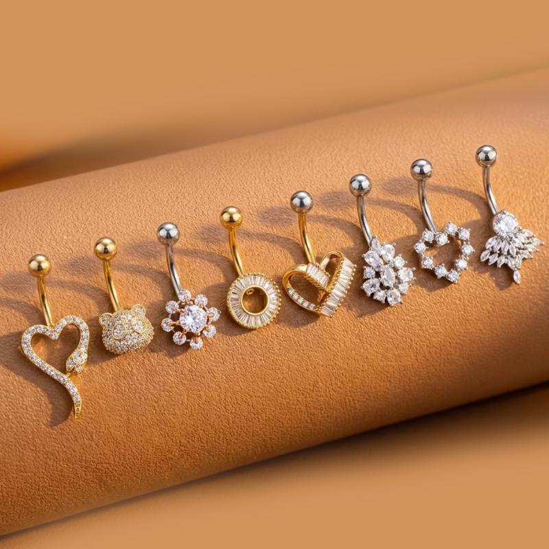 Body Jewelry Barbell - Piercings de Umbigo Borboleta com Pingente