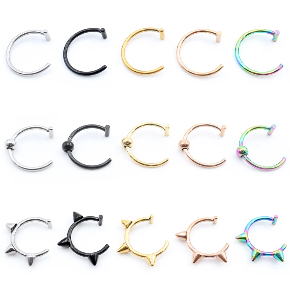 Body Jewelry Metal Types - Anel de nariz de aço inoxidável,