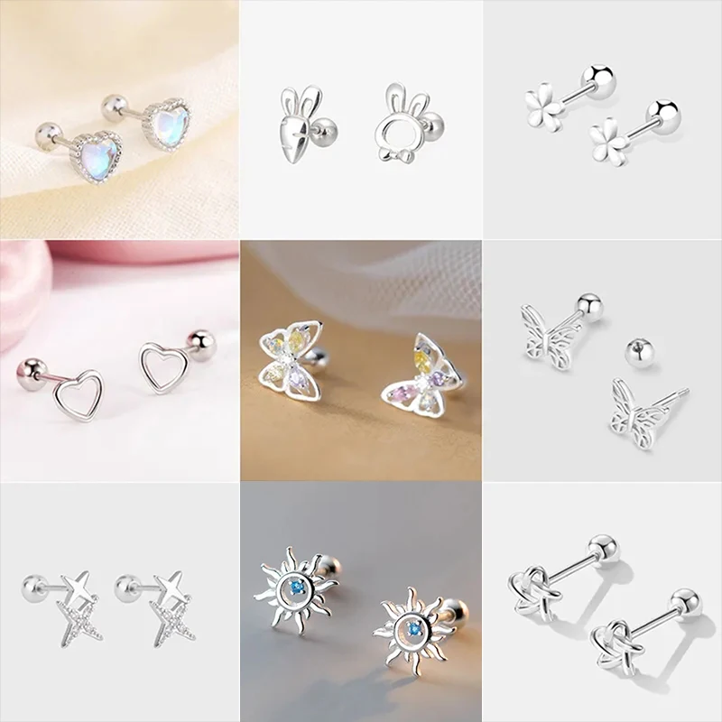 Body Jewelry Ear - Coreano 925 prata agulha tragus piercing