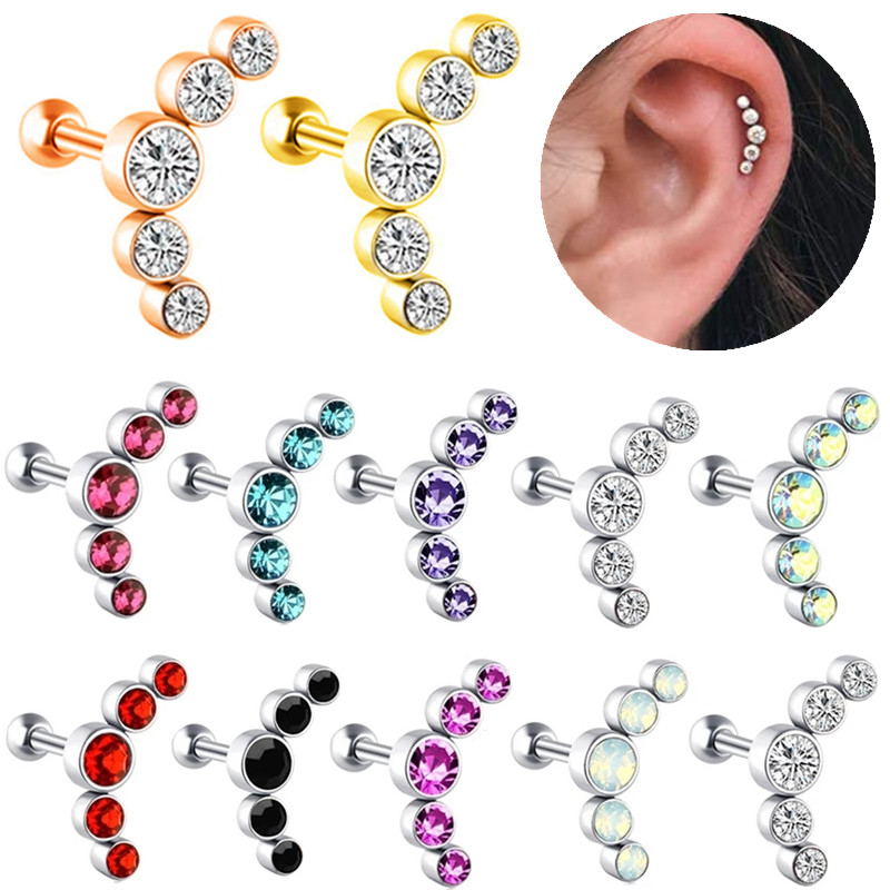 Body Jewelry Barbell - 1 pçs cristal cartilagem piercing helix