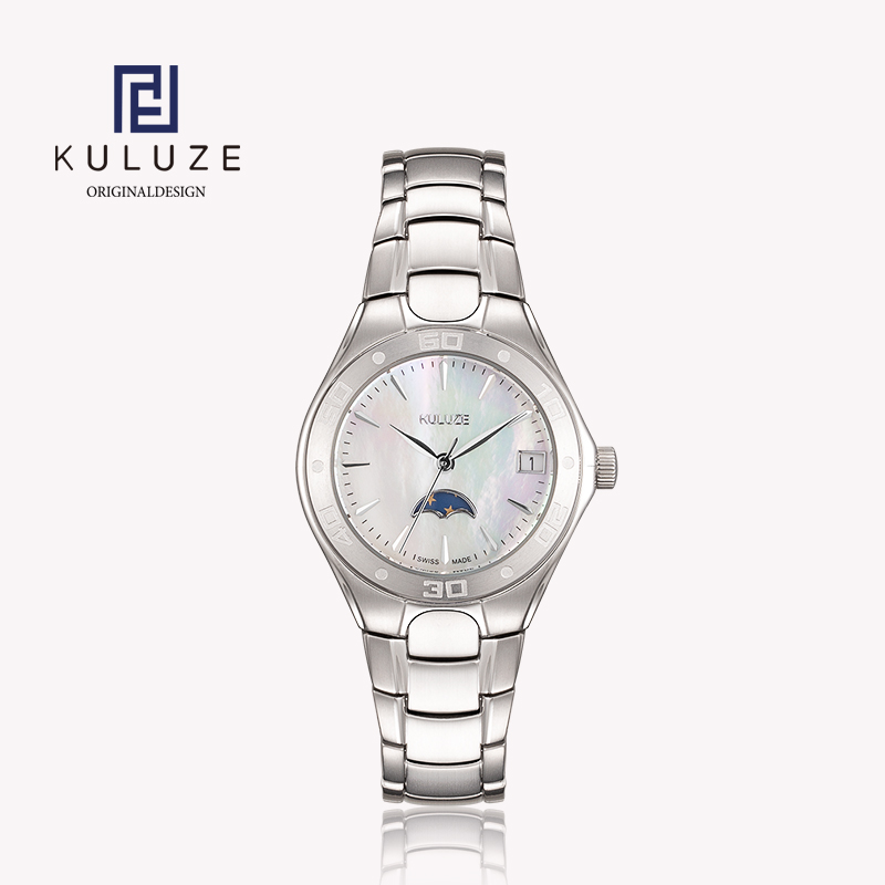 Body Jewelry Titanium - KULUZE-Swiss Ronda 708 Quartz Watch para