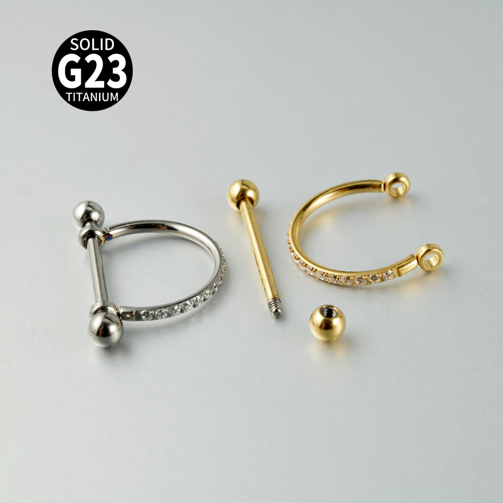 Brinco de orelha de titânio as - Body Jewelry Barbell avaliação e preço