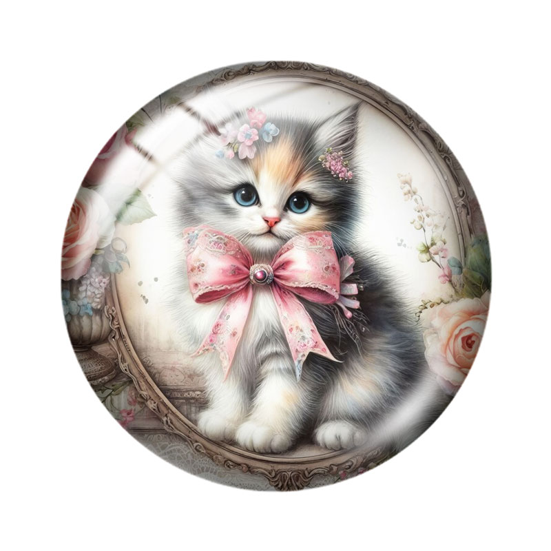 Cabochão de vidro Gatinho com  - Body Jewelry Top avaliação e preço