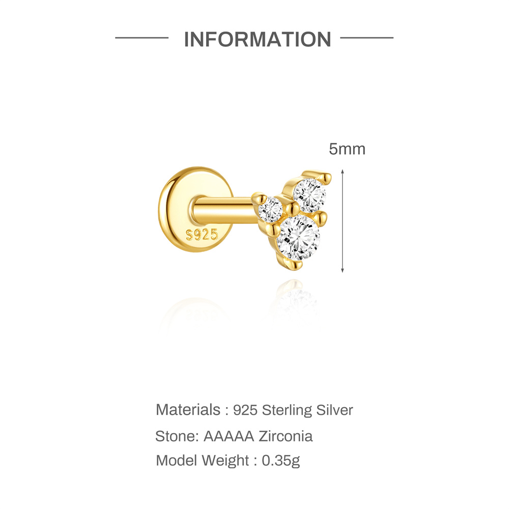 Aide 925 prata esterlina orelh - Body Jewelry Ear Piercing avaliação e preço