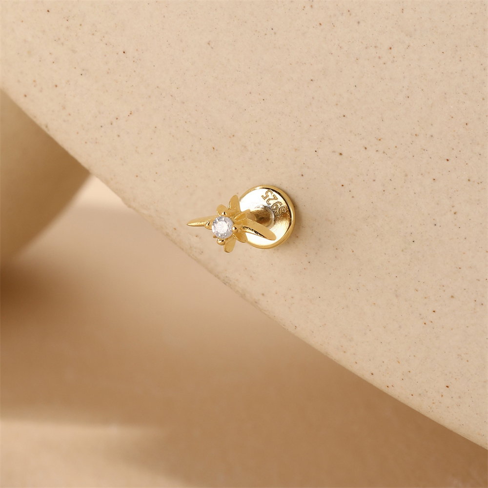 Aide 925 prata esterlina orelh - Body Jewelry Ear Piercing avaliação e preço