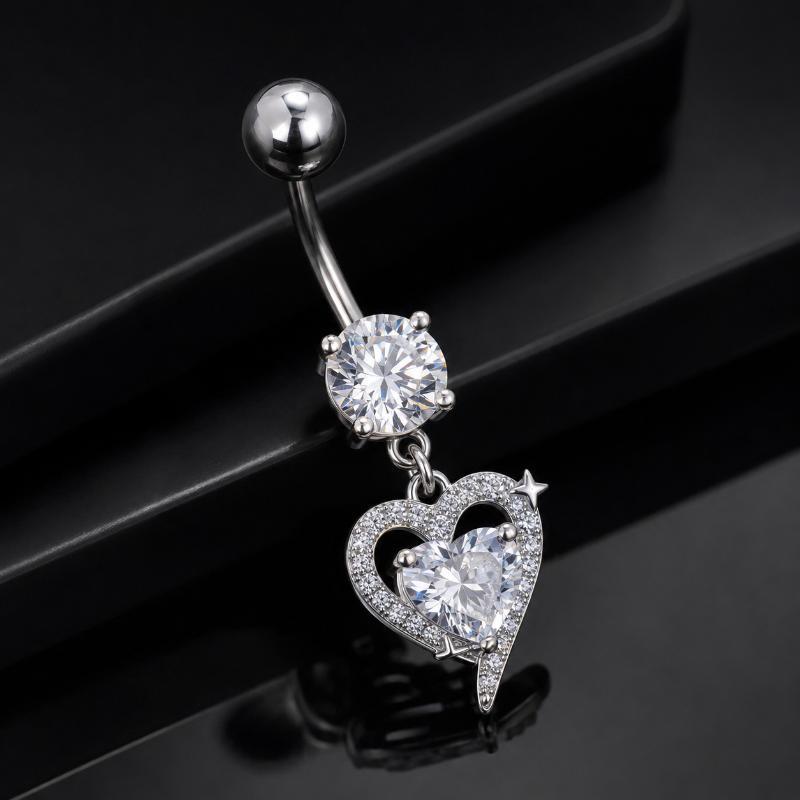 1 peça de piercing de umbigo c - Body Jewelry Barbell avaliação e preço