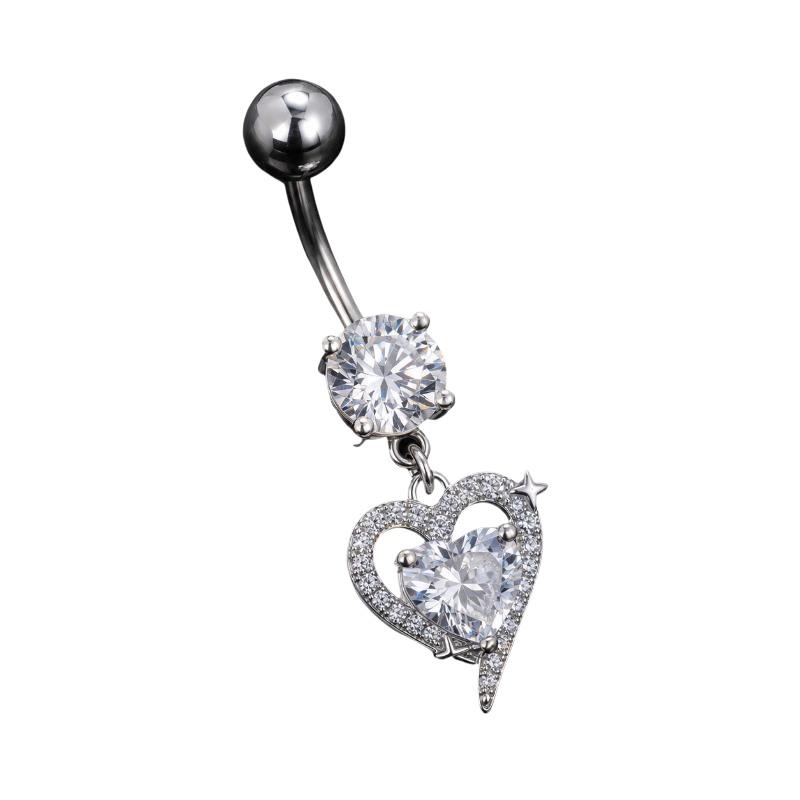 1 peça de piercing de umbigo c - Body Jewelry Barbell avaliação e preço