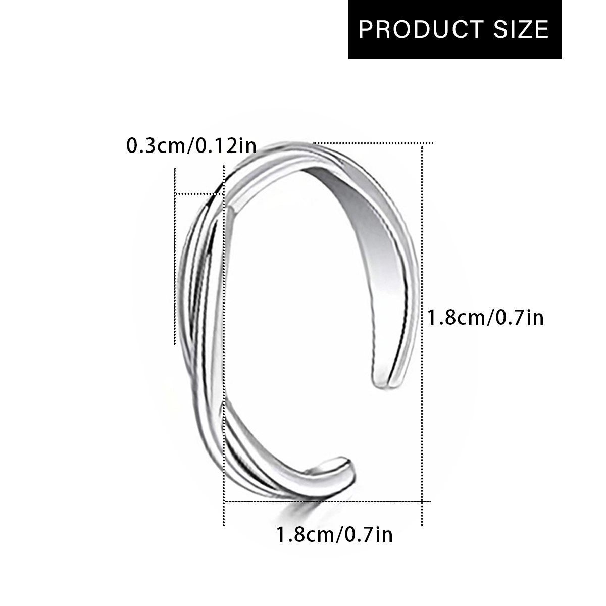 Anel de pé de aço inoxidável s - Body Jewelry Rings avaliação e preço
