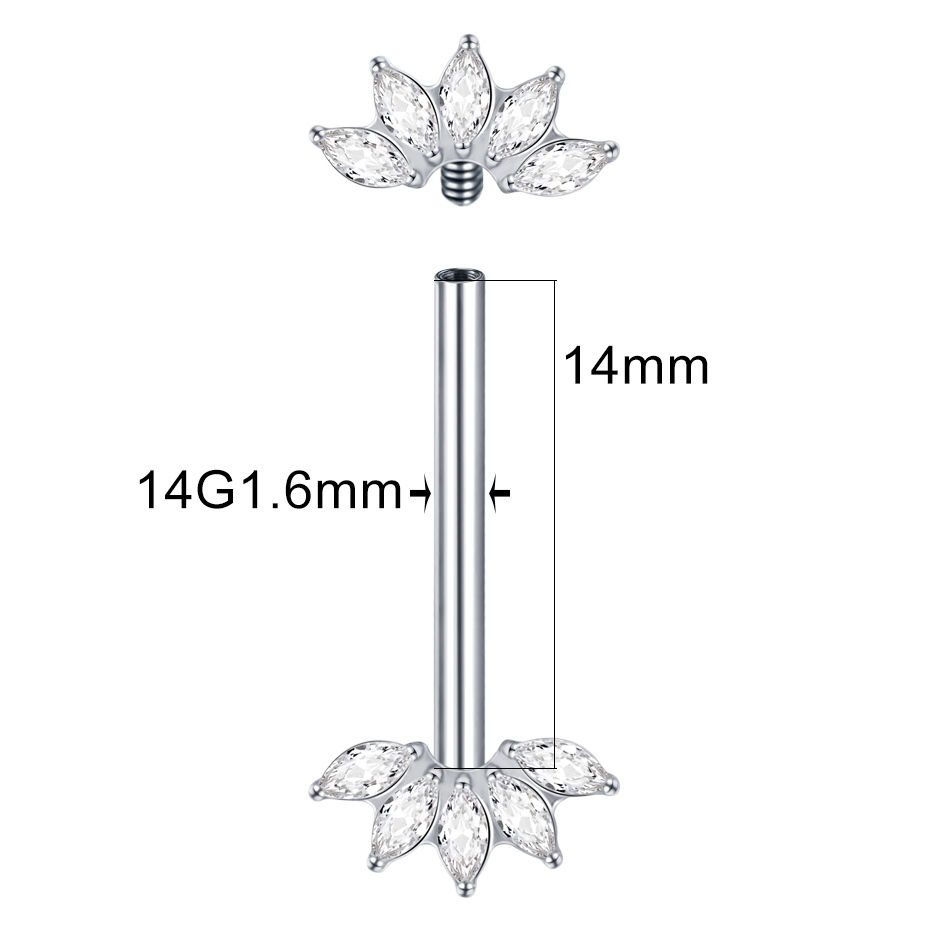 1 peça g23 titânio piercing de - Body Jewelry Barbell avaliação e preço