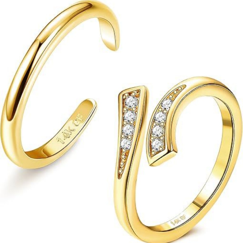 Anel de pé de zircônia ajustáv - Body Jewelry Rings avaliação e preço