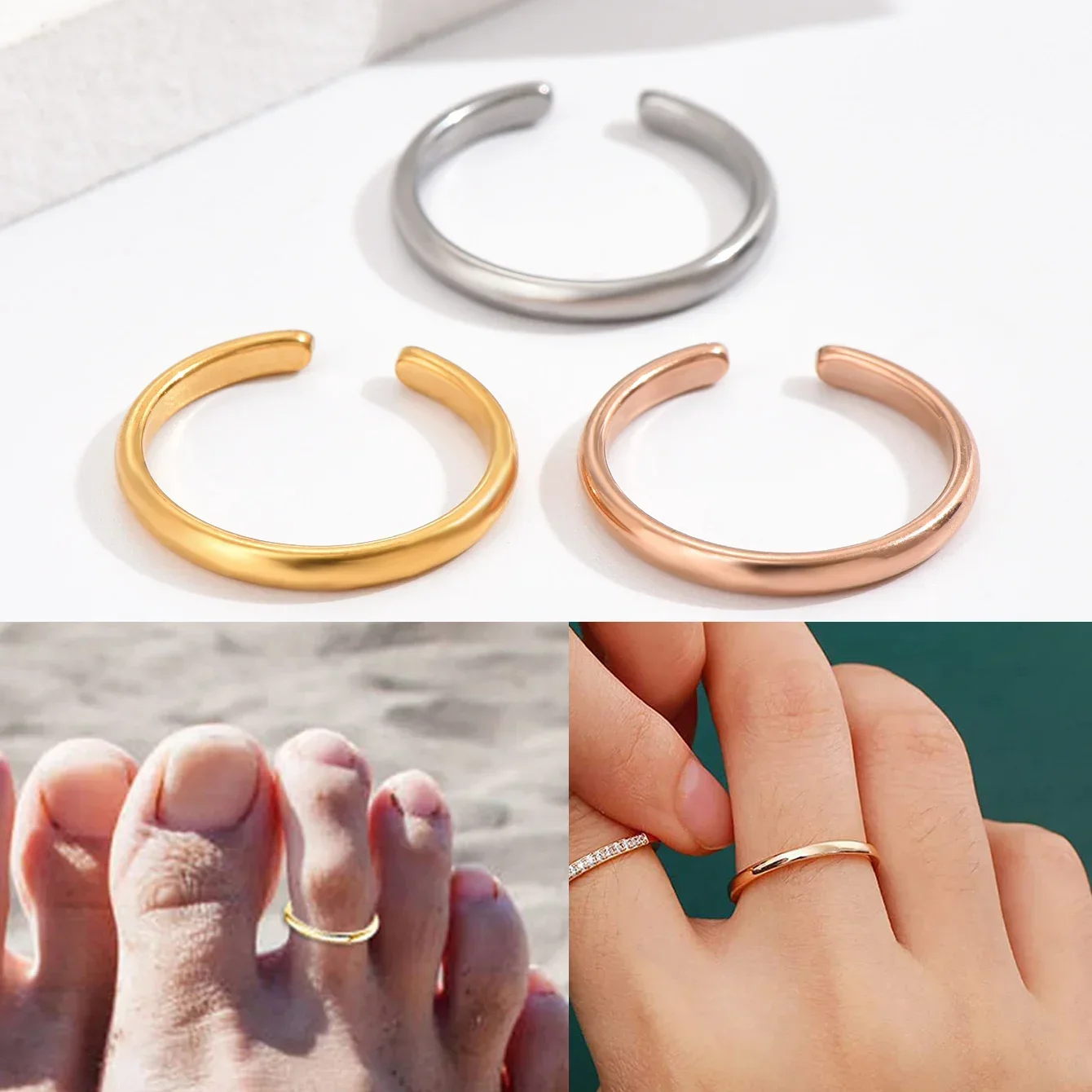 1pc anéis de dedo do pé para m - Body Jewelry Rings avaliação e preço