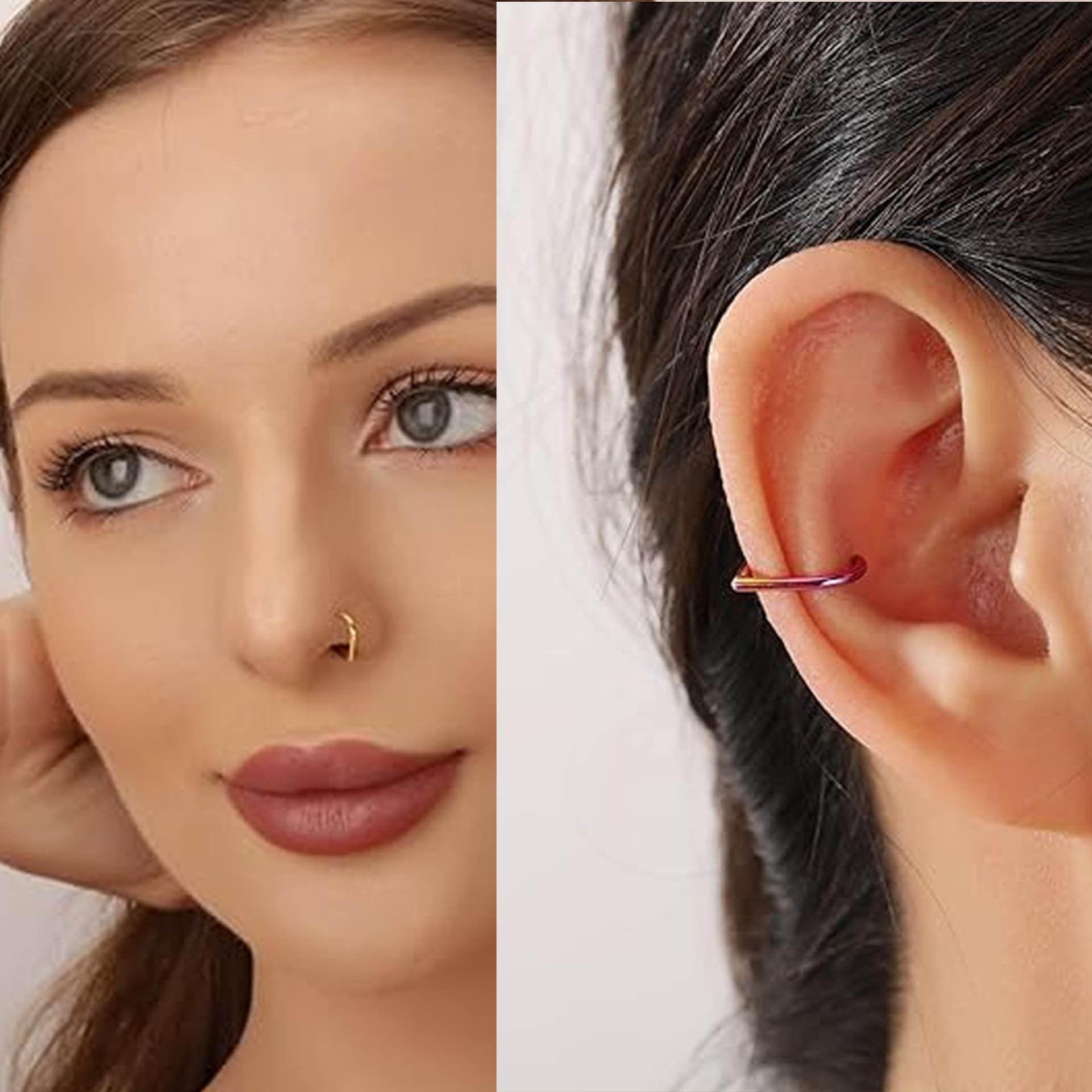 Conjunto de 5 Peças de Argolas - Body Jewelry Ear Piercing avaliação e preço