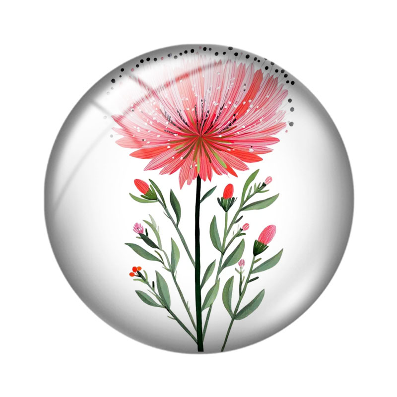 Cabochões de vidro com flores  - Body Jewelry Top avaliação e preço