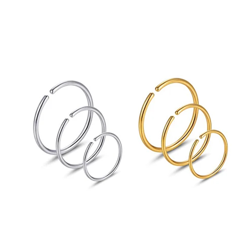 6 peças/lote Argolas Hipoalerg - Body Jewelry Ear avaliação e preço