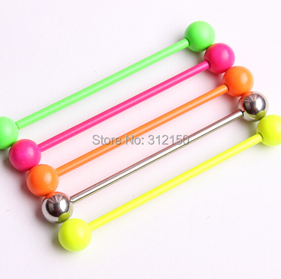 Anel de língua neon doce, 2 pe - Body Jewelry Barbell avaliação e preço