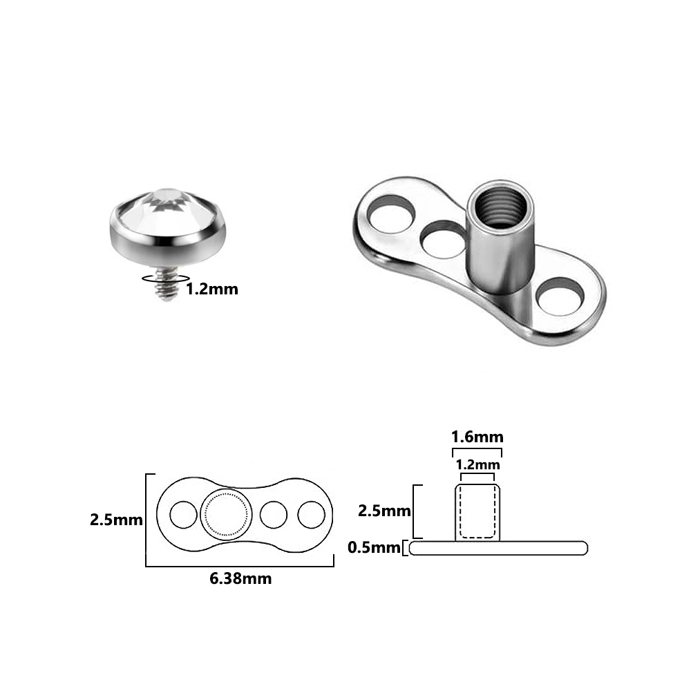 9 peças-1 peça de aço cirúrgic - Body Jewelry Implants avaliação e preço